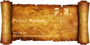 Polcz Mátyás névjegykártya